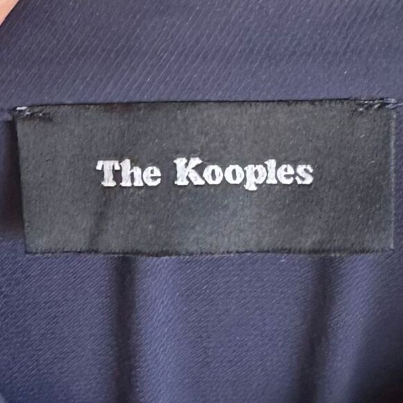 The Kooples Lace Sheer Detail Lantern Sleeve Pleated High Neck Collared Secretar - Picture 9 of 11